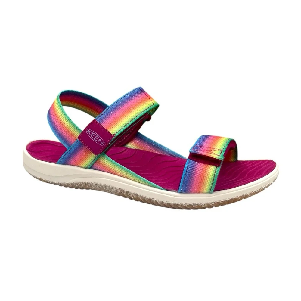 KEEN Youth Girls Elle Backstrap Sandal Size 7/Women's Size 9 Rainbow Adjustable